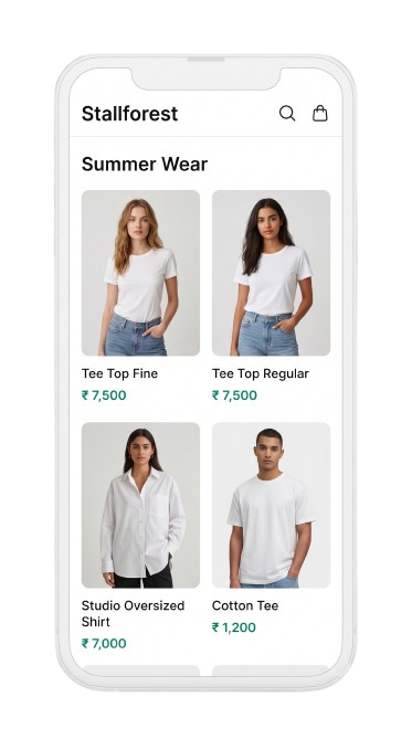 Mobile Storefront App Mockup